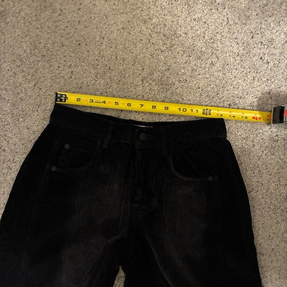 New Free People Good Luck Barrel Corduroy Pants ~Black - Picture 5 of 8
